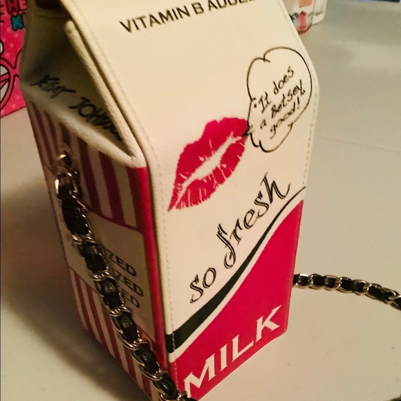 Betsey Johnson Handbags - Betsy Johnson Milk Carton Crossbody Bag
